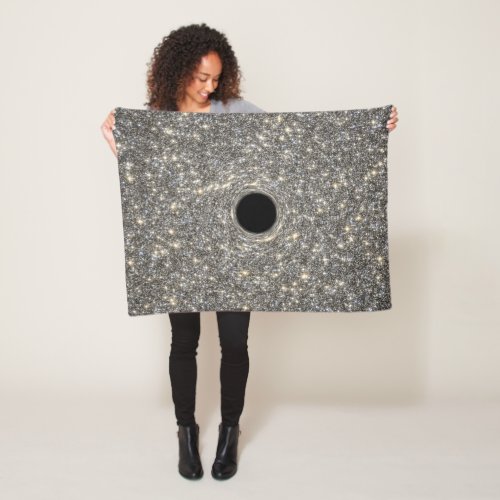 Supermassive Black Hole In The Middle Of A Galaxy Fleece Blanket
