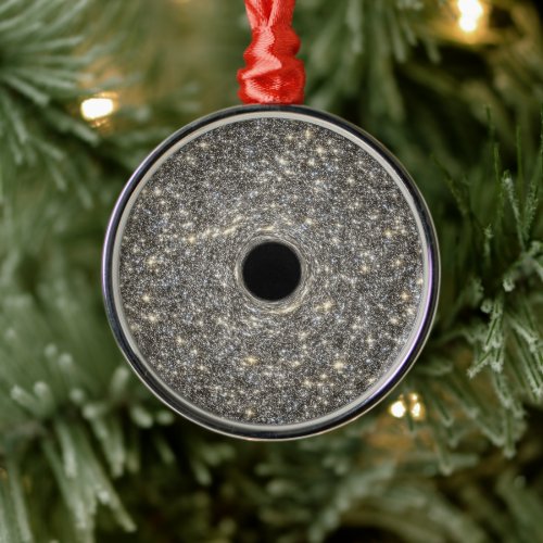 Supermassive Black Hole In The Middle Of A Galaxy Metal Ornament