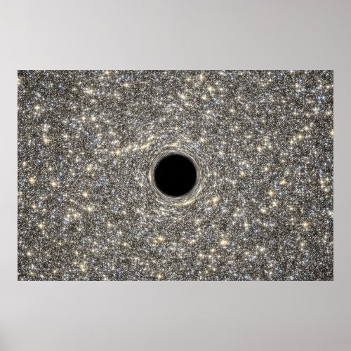 Supermassive Black Hole In The Middle Of A Galaxy Poster