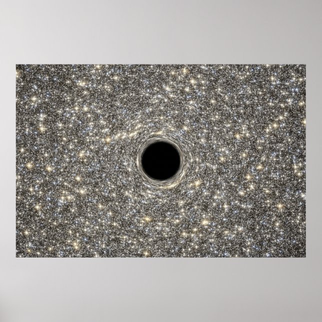 Supermassive Black Hole In The Middle Of A Galaxy. Poster (Front)