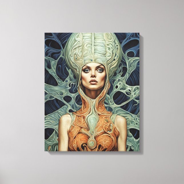 Supermodel Alien Woman Canvas Print (Front)