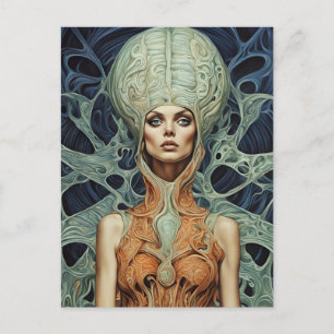 Supermodel Alien Woman Postcard