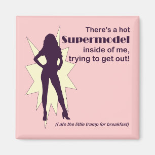 Supermodel Refrigerator or Locker Magnet