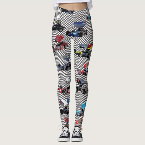 Women's Race Car Leggings | Zazzle