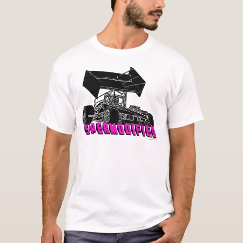 Supermodified wpink letters T_Shirt