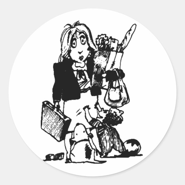 Supermom: A Mom Who Does It All Classic Round Sticker (Front)