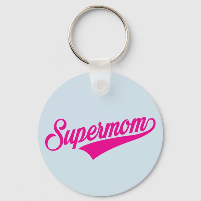 Supermom(Blue) - Keychain (Front)