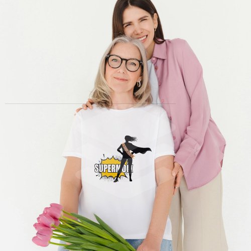 Supermom Hero Ideal Mothers Day Gift Funny Modern T_Shirt