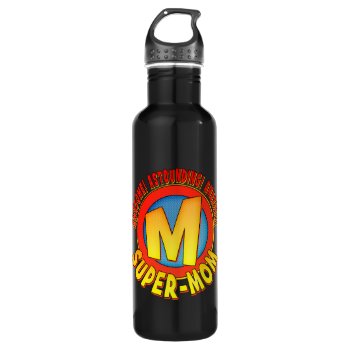 Supermom Mother's Day Stainless Steel Water Bottle by koncepts at Zazzle