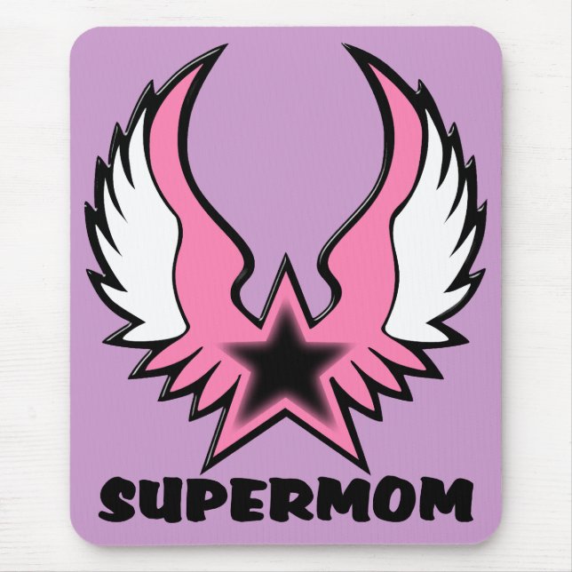 SuperMom: My mother is my super hero Mouse Pad (Front)