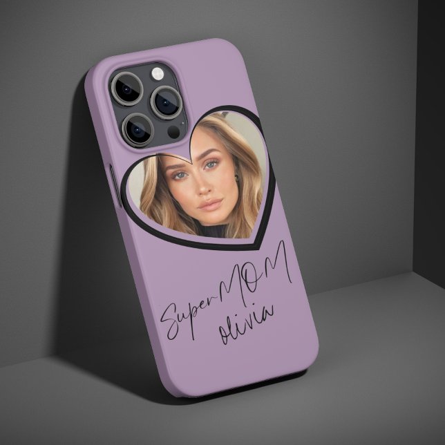 SuperMOM Photo Elegant  Modern Purple Case-Mate iPhone Case (Creator Uploaded)