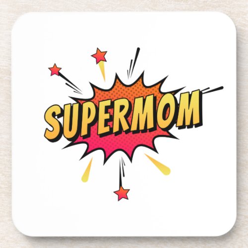 Supermom Retro Comic Pop Art  Coaster