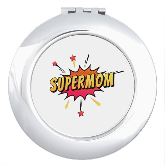 Supermom Retro Comic Pop Art | Mirror (Front)