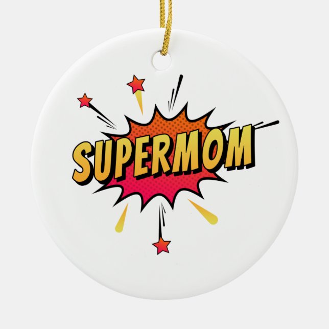 Supermom Retro Comic Pop Art | Ornament (Front)