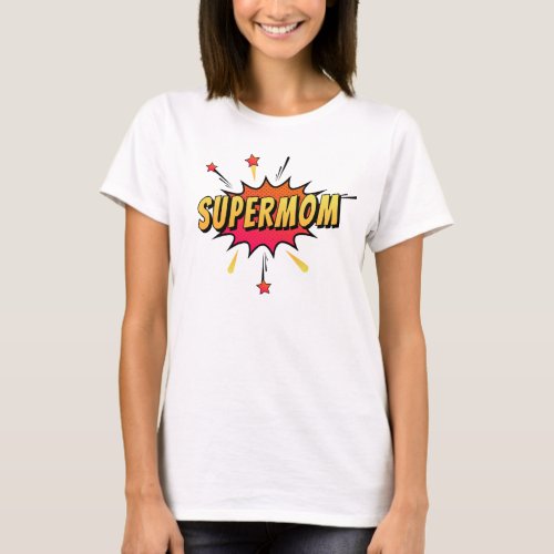 Supermom Retro Comic Pop Art  T_Shirt