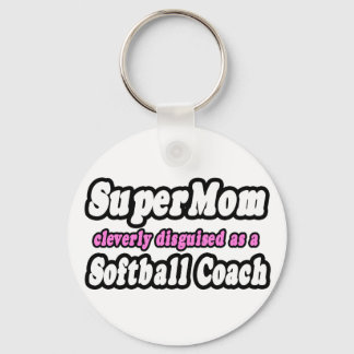 SuperMom...Softball Coach Keychain