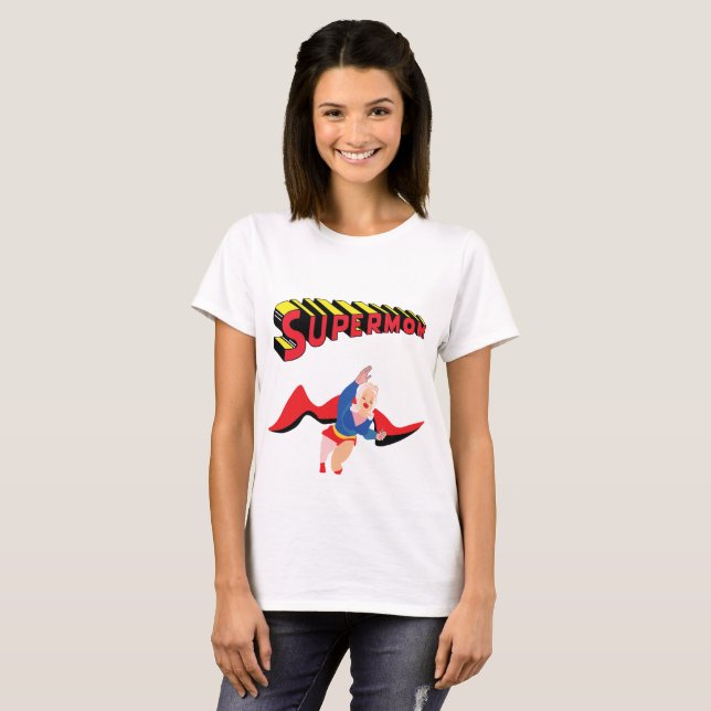 SUPERMOM vintage comic T-Shirt (Front Full)