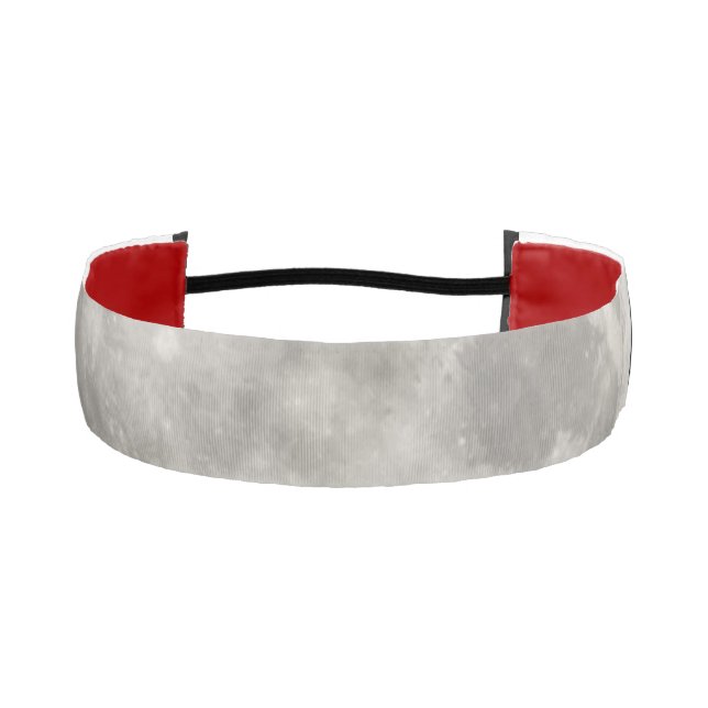 Supermoon in black sky athletic headband (Front)