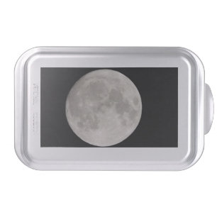 Supermoon in black sky cake pan