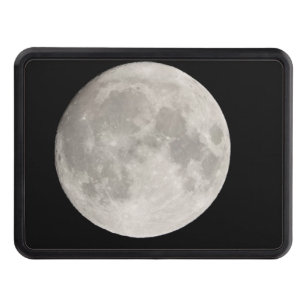 Supermoon in black sky hitch cover