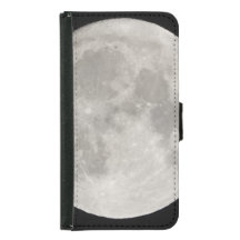 Supermoon in black sky