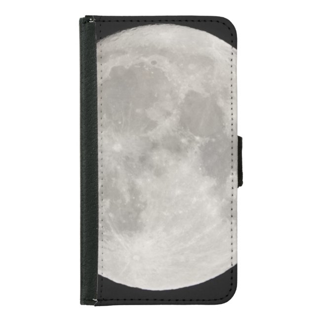 Supermoon in black sky samsung galaxy wallet case (Front)