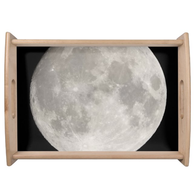 Supermoon in black sky serving tray (Front)