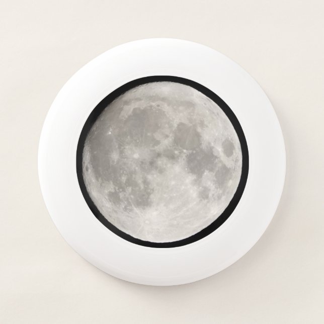 Supermoon in black sky Wham-O frisbee (Front)