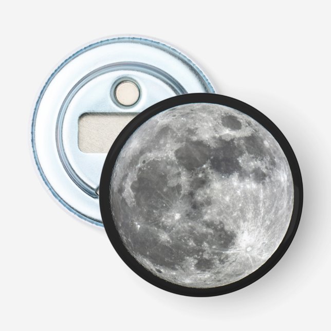 Supermoon Moon Magnet Backed Bottle Opener (Front)