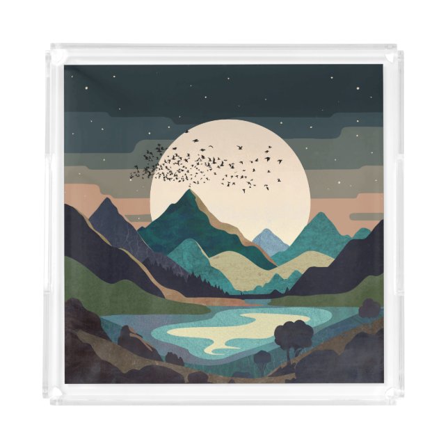 Supermoon On The Lake Acrylic Tray (Front)