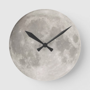 Supermoon Round Clock