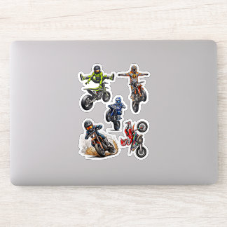 Supermoto Dirt Bike Stunt Stickers Pack, Motocross