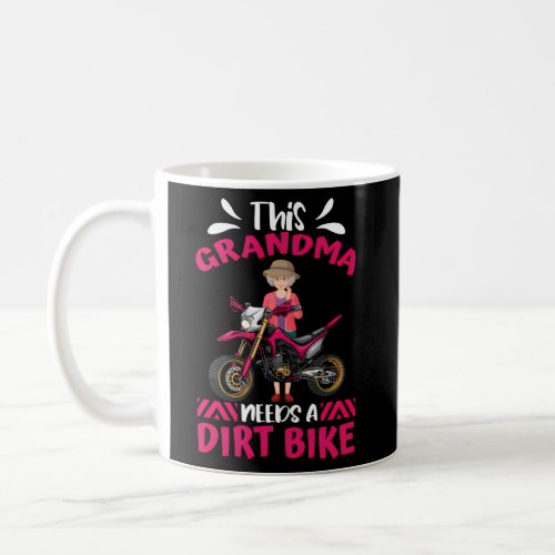 Supermoto Grandmother Mx Motocross Bike Dirt Bikin Coffee Mug