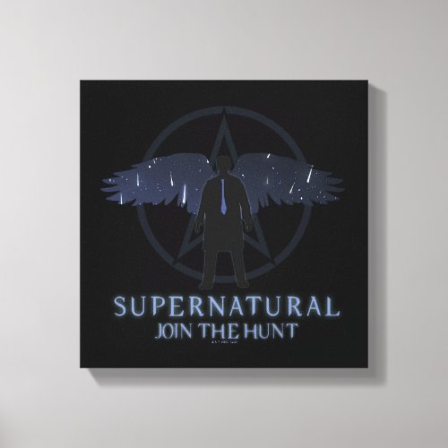 Supernatural Castiel Falling Stars Graphic Canvas Print