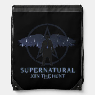 Supernatural Castiel Falling Stars Graphic Drawstring Bag