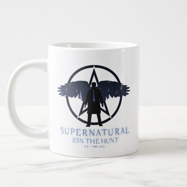 Supernatural Castiel Falling Stars Graphic Giant Coffee Mug (Left)
