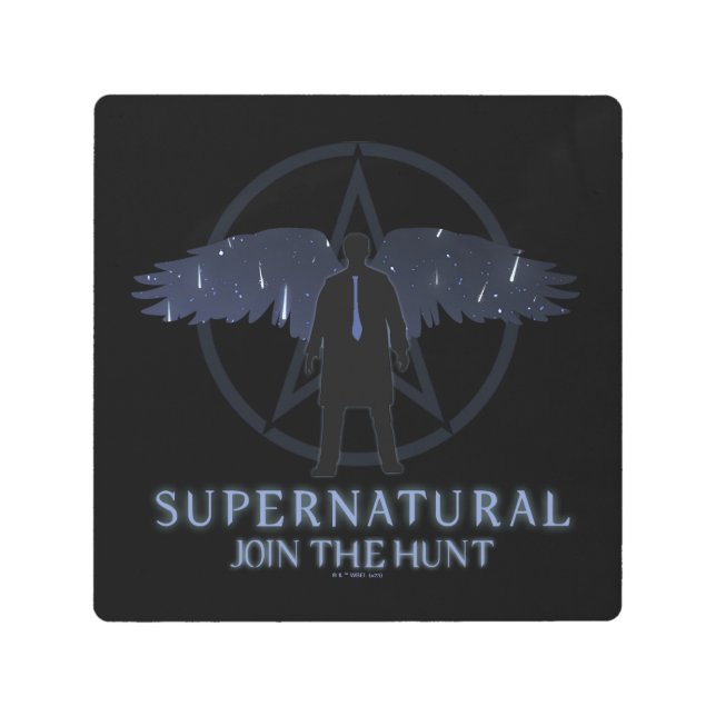 Supernatural Castiel Falling Stars Graphic Metal Print (Front)
