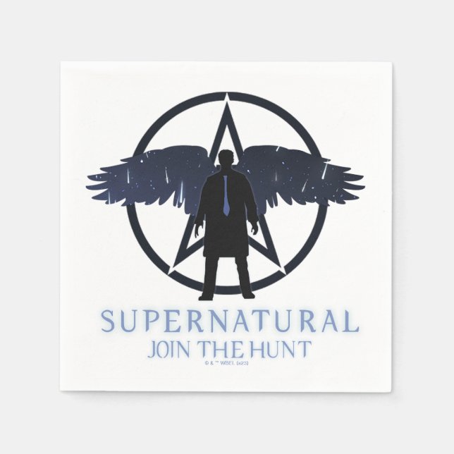 Supernatural Castiel Falling Stars Graphic Napkins (Front)