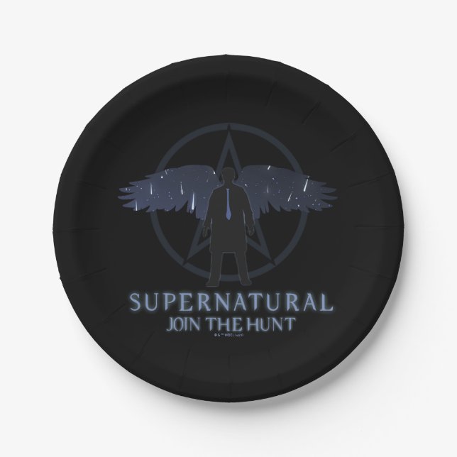 Supernatural Castiel Falling Stars Graphic Paper Plates (Front)