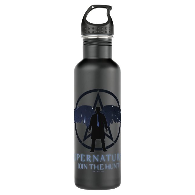 Supernatural Castiel Falling Stars Graphic Stainless Steel Water Bottle (Front)