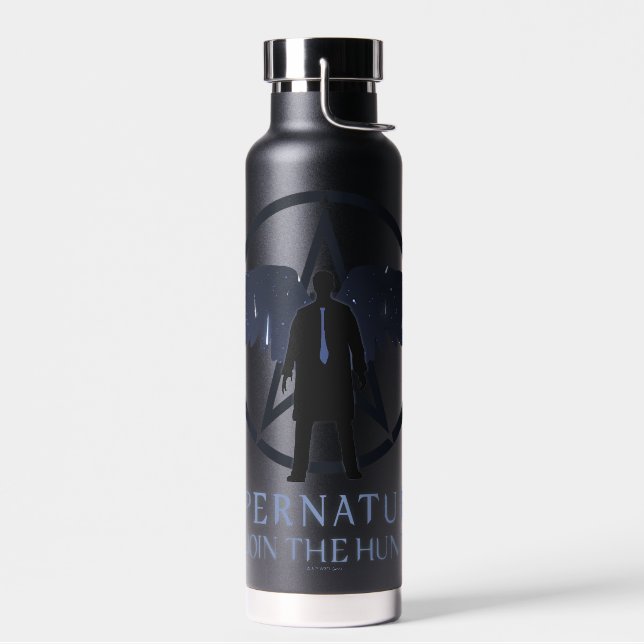 Supernatural Castiel Falling Stars Graphic Water Bottle (Left)