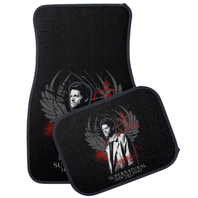 Supernatural Castiel Graffiti Graphic Car Floor Mat (Set)