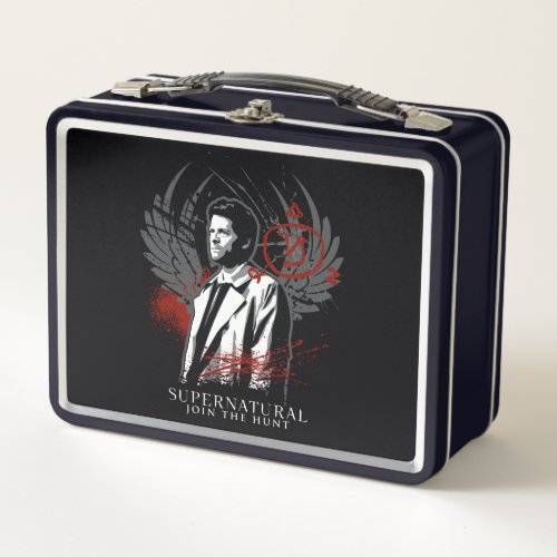 Supernatural Castiel Graffiti Graphic Metal Lunch Box