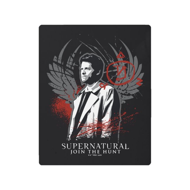 Supernatural Castiel Graffiti Graphic Metal Print (Front)