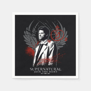 Supernatural Castiel Graffiti Graphic Napkins