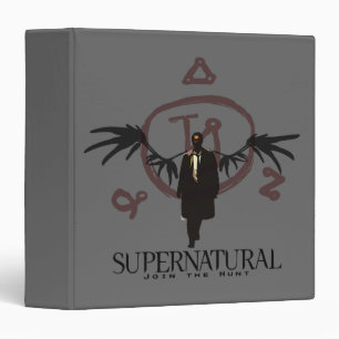 Supernatural Castiel Illustration 3 Ring Binder