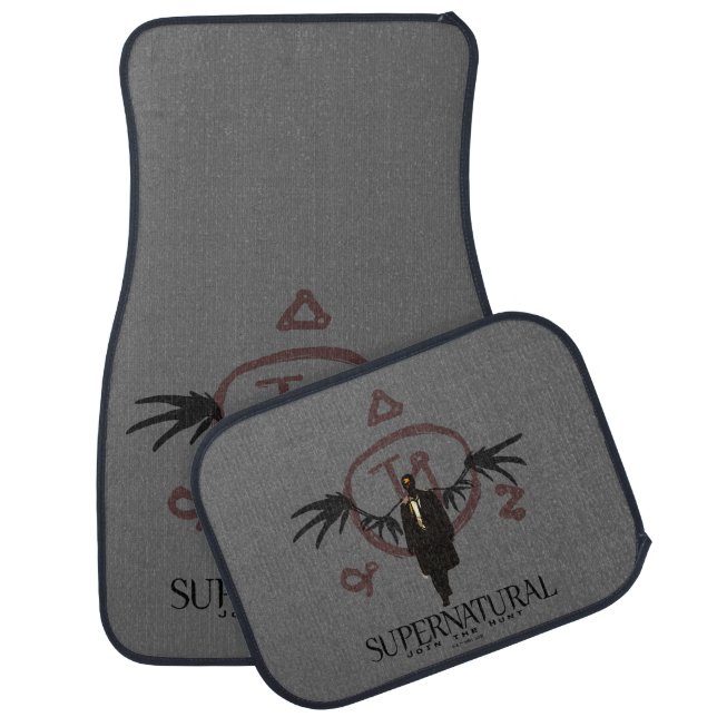 Supernatural Castiel Illustration Car Floor Mat (Set)