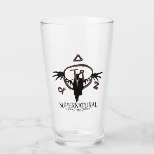 Supernatural Castiel Illustration Glass