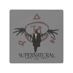 Supernatural Castiel Illustration Metal Print