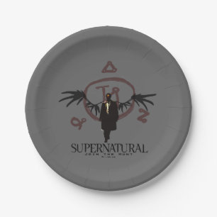 Supernatural Castiel Illustration Paper Plates